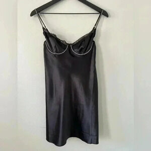 Black satin dress. NWOT. size small